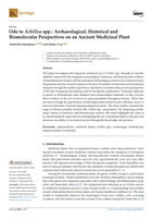 Ode to Achillea spp.: Archaeological, Historical and Biomolecular Perspectives on an Ancient Medicinal Plant