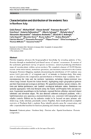 Characterization and distribution of the endemic flora in Northern Italy