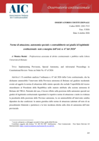 Norme di attuazione, autonomia speciale e contraddittorio nei giudizi di legittimità costituzionale: Note a margine dell’ord. n. 67 del 2026