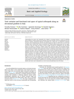Trait variation and functional trait space of typical arthropods along an elevational gradient in Italy