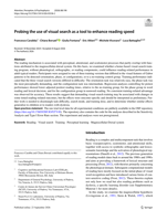 Probing the use of visual search as a tool to enhance reading speed