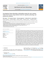 Investigating climate-phenology relationships among the most common Italian forest species using Sentinel-2-derived vegetation phenology and productivity products