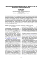 Sentence-Level Universal Dependencies (UD) Genres for CMC: A Social-Genre POS-Tagging Showcase
