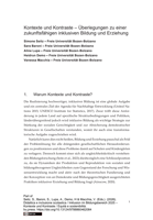Kontexte und Kontraste: Überlegungen zu einer zukunftsfähigen inklusiven Bildung und Erziehung = Contesti e contrasti: Riflessioni su un’educazione inclusiva sostenibile per il futuro