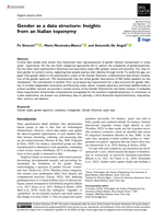 Gender as a Data Structure: Insights from an Italian Toponymy