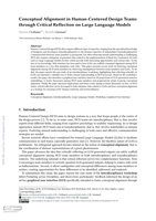Conceptual Alignment in Human-Centered Design Teams through Critical Reflection on Large Language Models