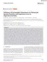 Influence of Geomorphic Disturbance on Phenotypic Species Plasticity and Vegetation Cover in High-Elevated Belts