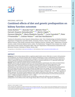 Combined effects of diet and genetic predisposition on kidney function outcomes