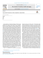 Age-associated trajectories of body composition at high altitude