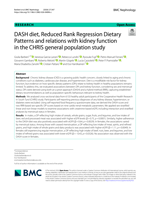 DASH diet, Reduced Rank Regression Dietary Patterns and relations with kidney function in the CHRIS general population study