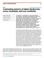 Contrasting patterns of alpine biodiversity across mountains and taxa worldwide