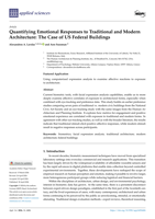 Quantifying Emotional Responses to Traditional and Modern Architecture: The Case of US Federal Buildings