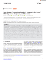 Sanctions as Transaction Shocks: A Systematic Review of SME Exposure, Responses, and Outcomes
