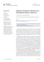 Editorial: Research advances on Drosophila suzukii, volume II