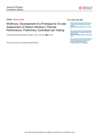 WUM-box: Development of a Prototype for On-site Assessment of Historic Window’s Thermal Performance. Preliminary Controlled-Lab Testing