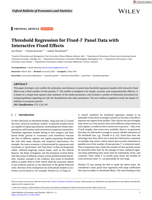 Threshold Regression for Fixed-T Panel Data with Interactive Fixed Effects